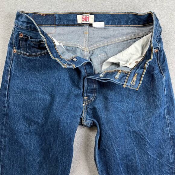 Levi's‎ Jeans Mens 34x34 Blue 501 Straight Leg Button Fly Denim Streetwear Y2K - Picture 4 of 16